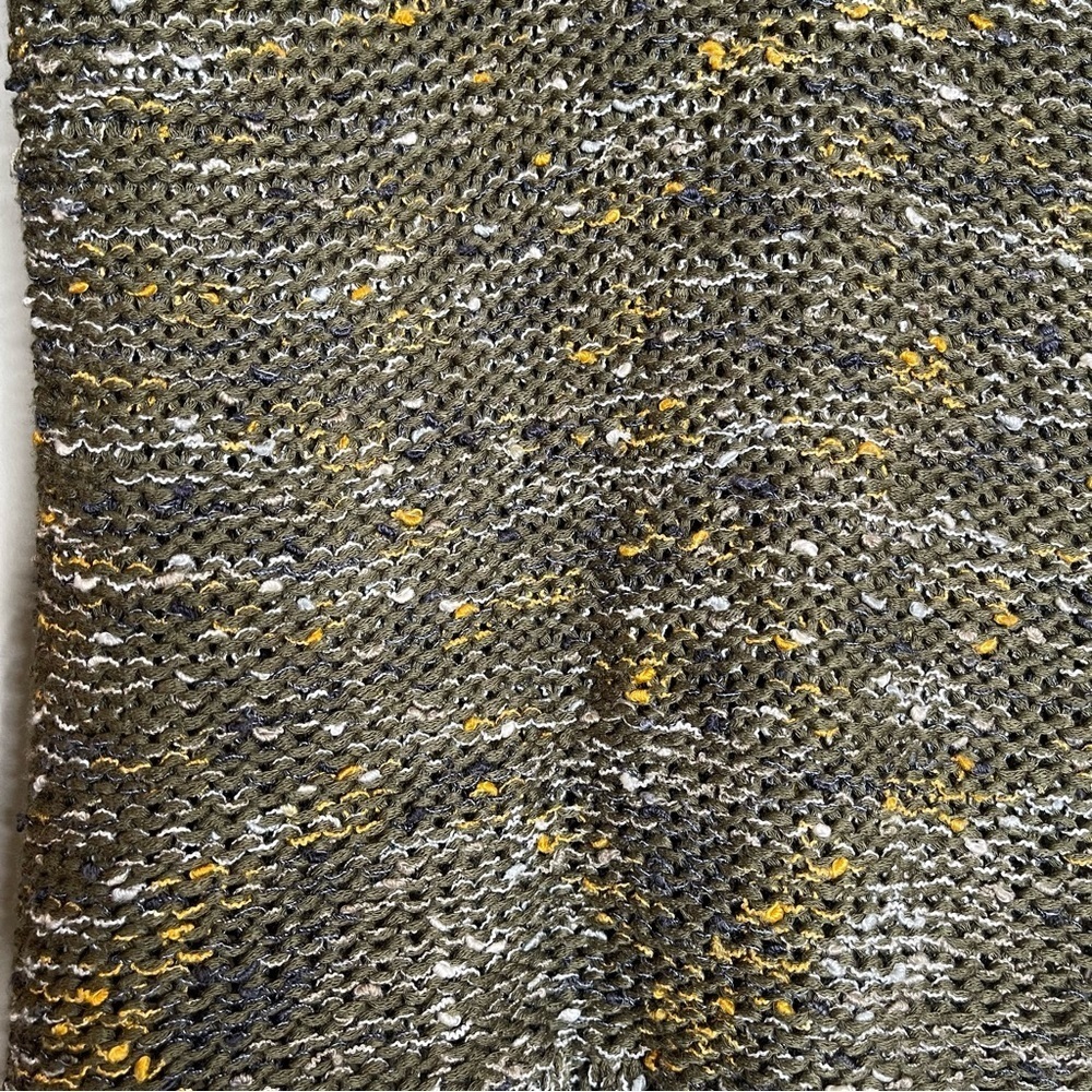 BCBGmaxazria Crochet Knit Button Down Confetti Sweater - Picture 7 of 9
